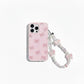 3-PC Beaded Bow Phone Charm Strap with Pearl-Style Beads and Decorative Accents