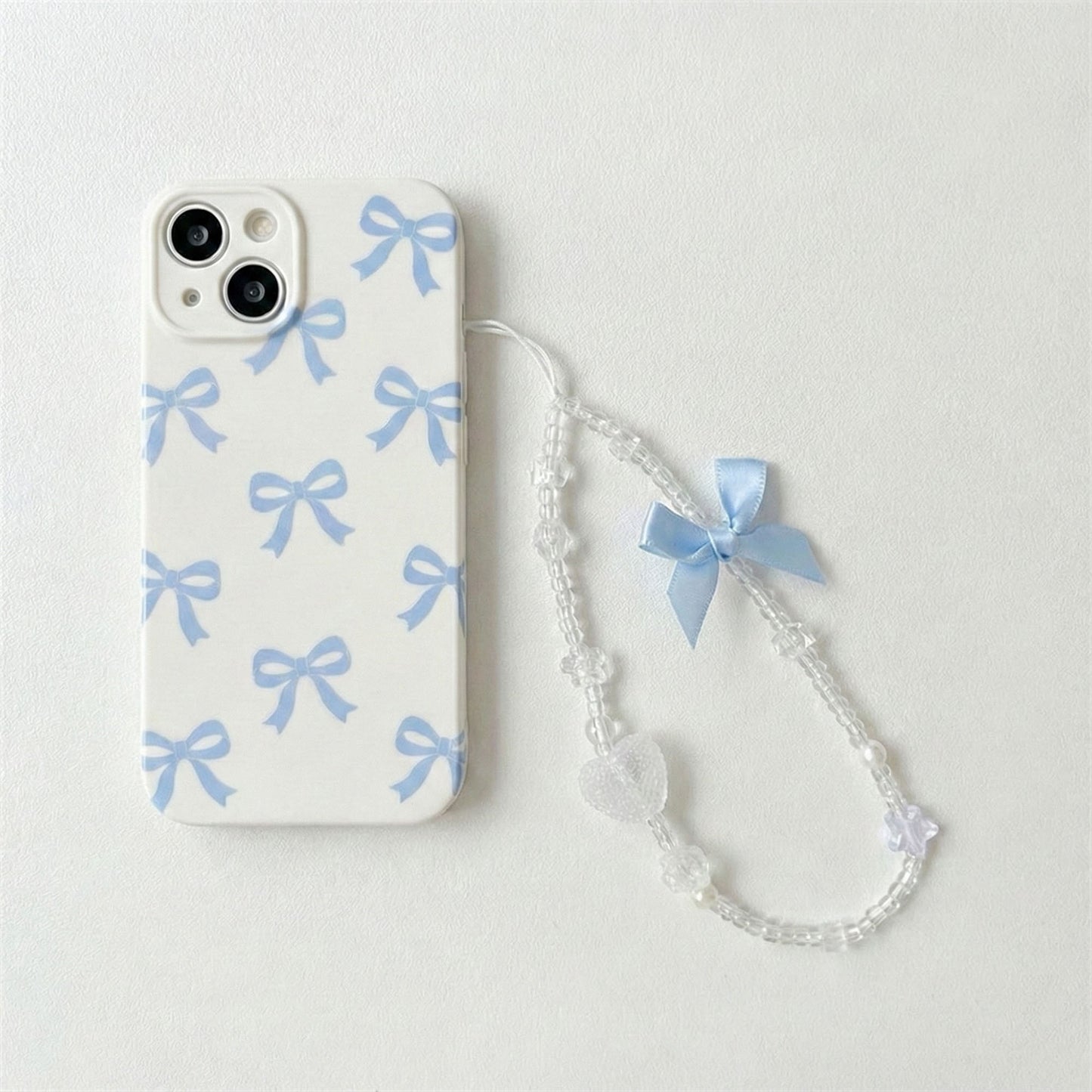 3-PC Star Beaded Phone Charm Strap with Pearl-Style Accent Beads