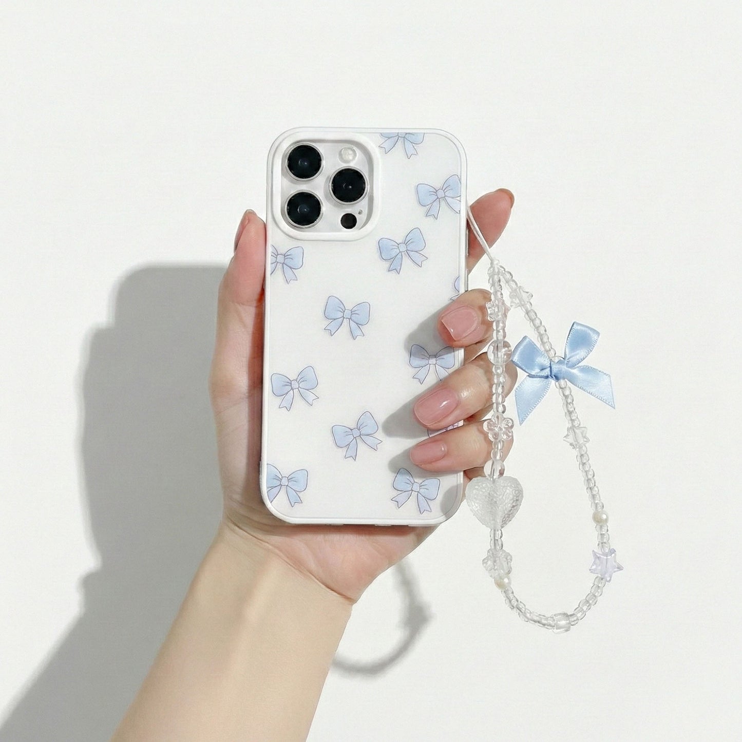 3-PC Star Beaded Phone Charm Strap with Pearl-Style Accent Beads