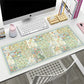 Extended Floral Desk Mouse Pad with Smooth Surface and Anti Slip Rubber Base