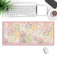 Extended Floral Desk Mouse Pad with Smooth Surface and Anti Slip Rubber Base
