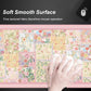 Extended Floral Desk Mouse Pad with Smooth Surface and Anti Slip Rubber Base