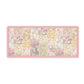 Extended Floral Desk Mouse Pad with Smooth Surface and Anti Slip Rubber Base