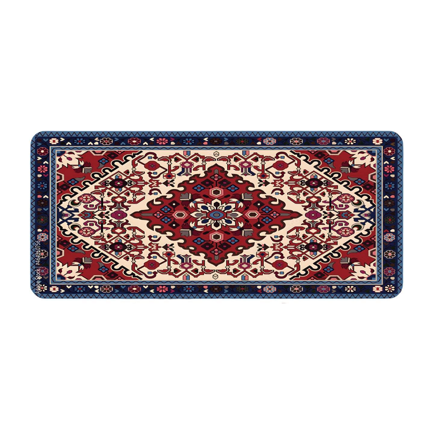 Vintage Pattern Desk Mouse Pad with Smooth Control Surface and Non Slip Rubber Base