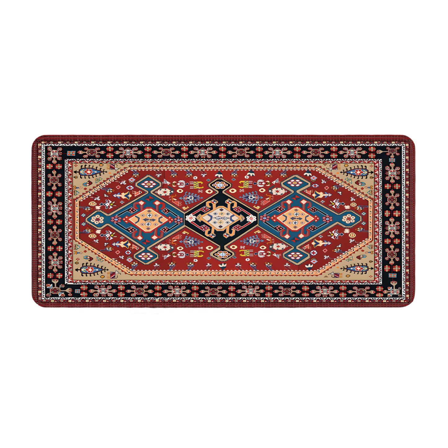 Vintage Pattern Desk Mouse Pad with Smooth Control Surface and Non Slip Rubber Base