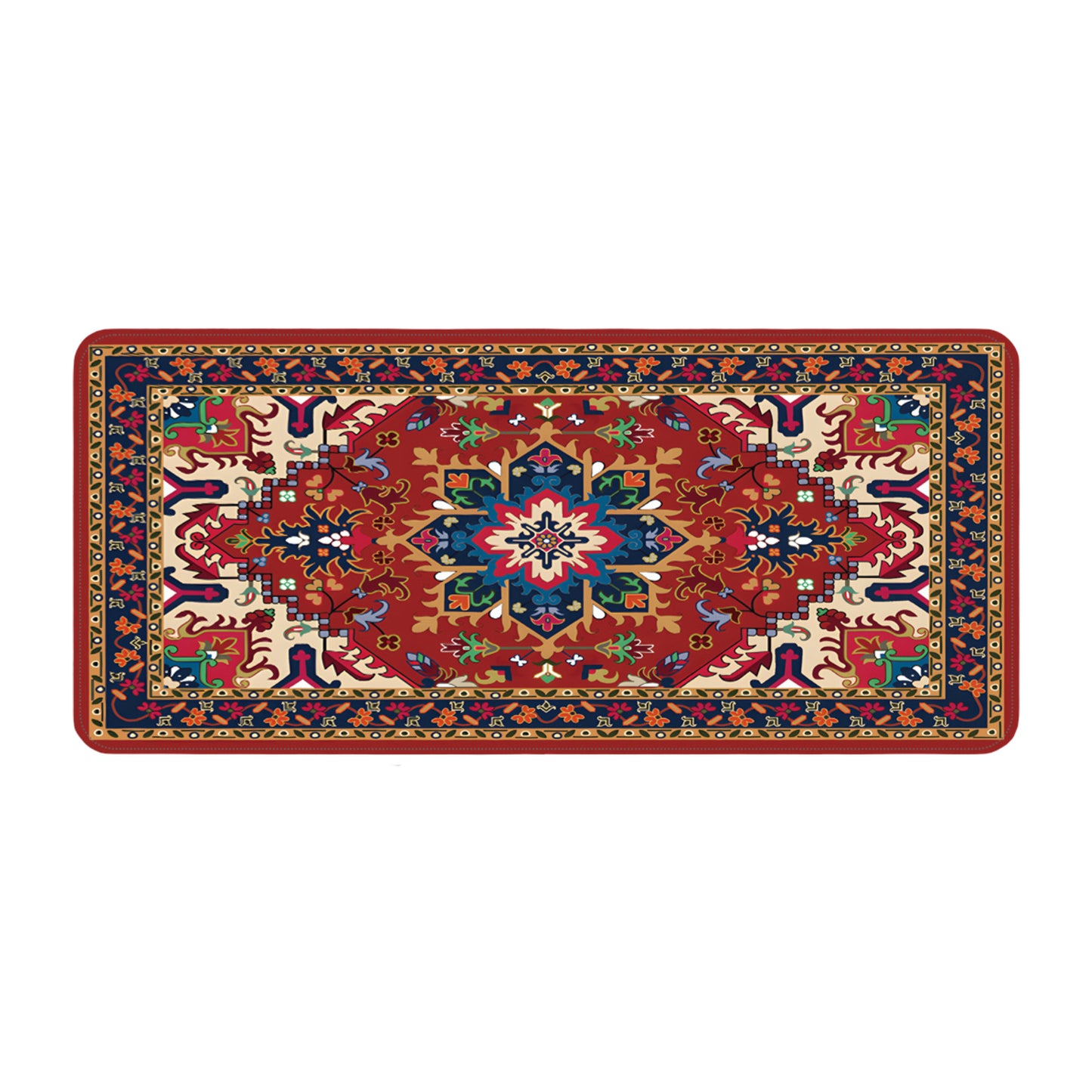 Vintage Pattern Desk Mouse Pad with Smooth Control Surface and Non Slip Rubber Base