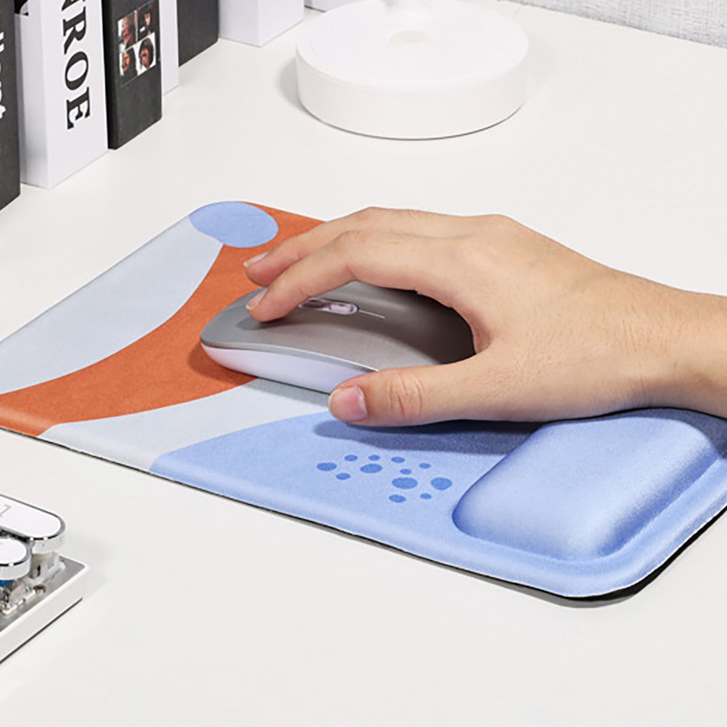 Ergonomic Mouse Pad with Memory Foam Wrist Support and Non Slip Base
