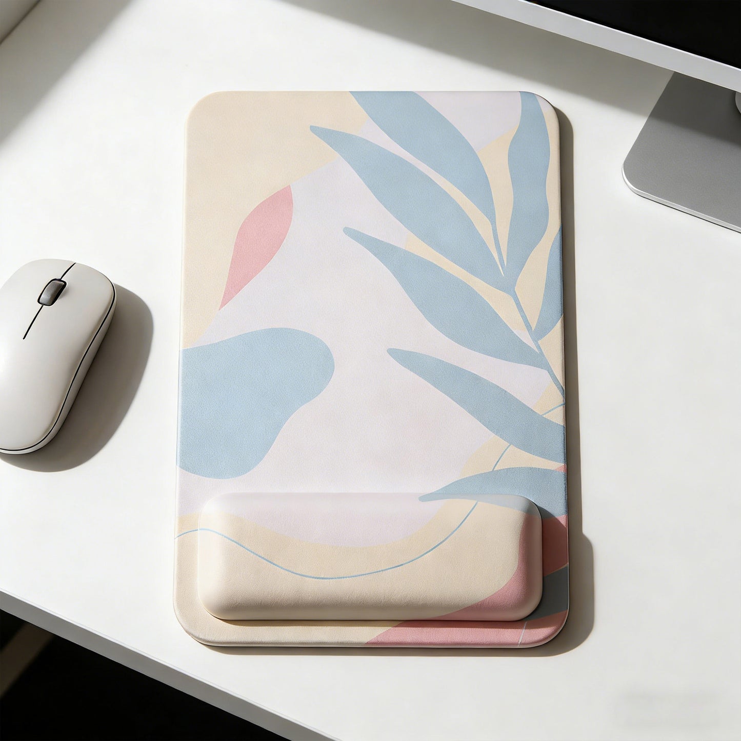 Ergonomic Mouse Pad with Memory Foam Wrist Support and Non Slip Base