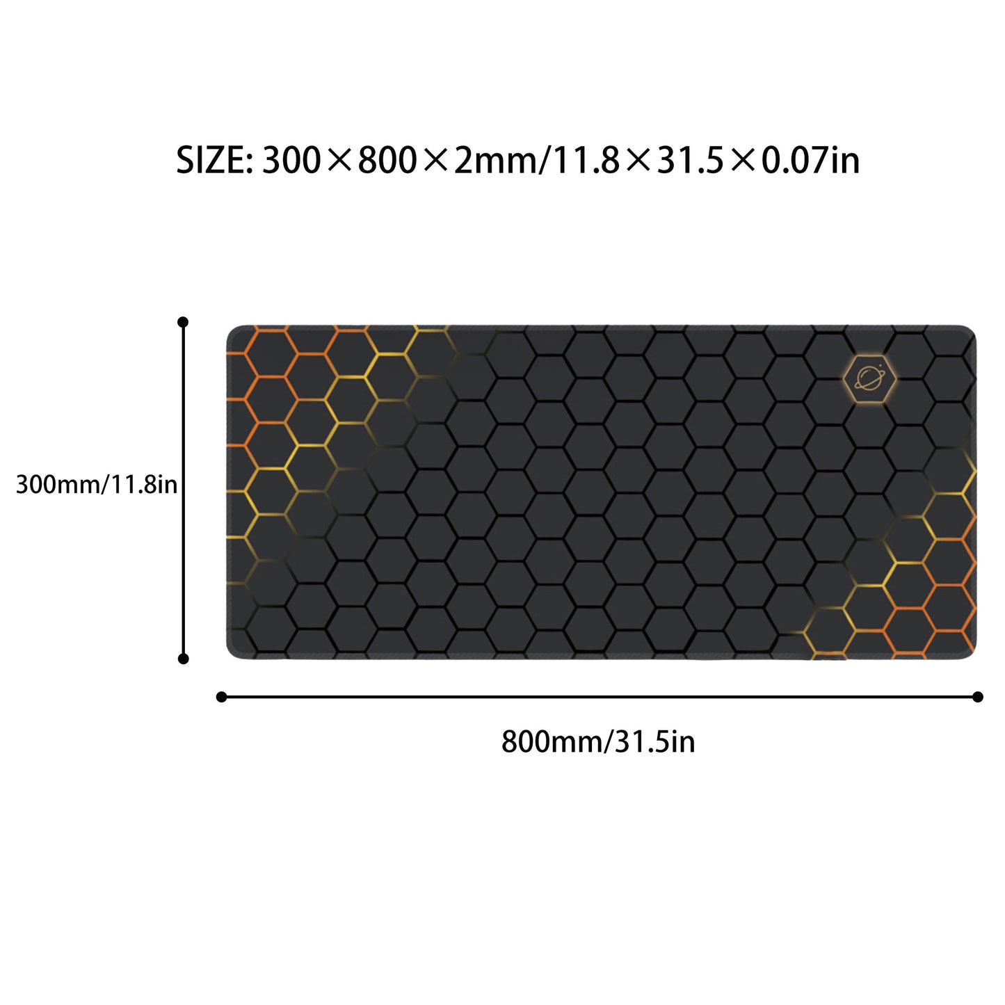 Extended Gaming Mouse Pad with Anti Slip Rubber Base and Smooth Precision Surface