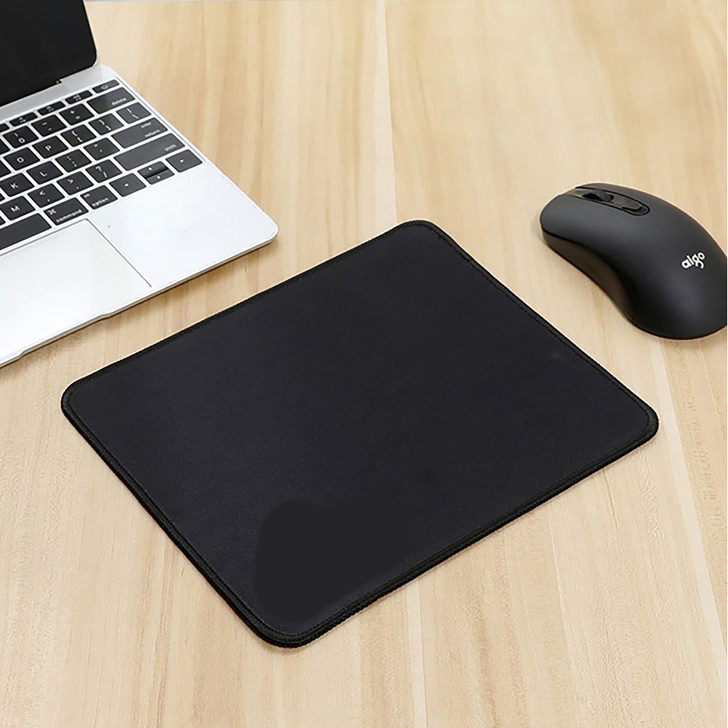Solid Fabric Surface Mouse Pad with Anti Slip Rubber Base for Smooth Daily Use