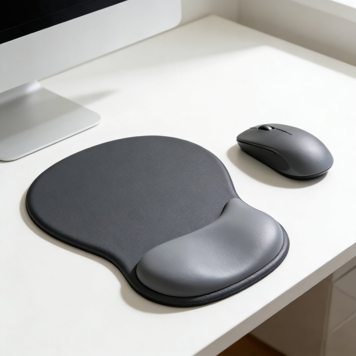 Ergonomic Wrist Support Mouse Pad With Gel Cushion And Non Slip Base