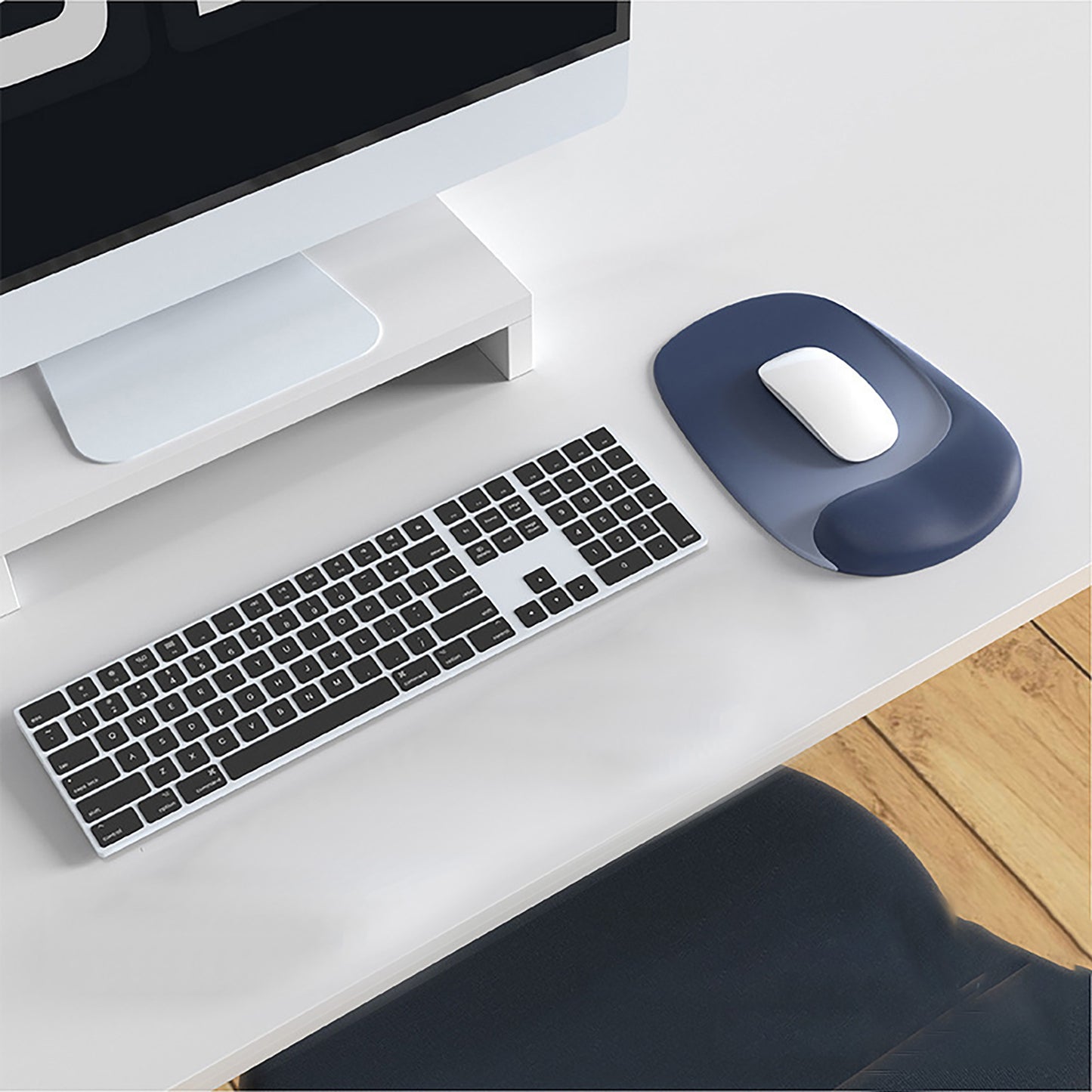 Gradient Color Ergonomic Memory Foam Mouse Pad With Wrist Support