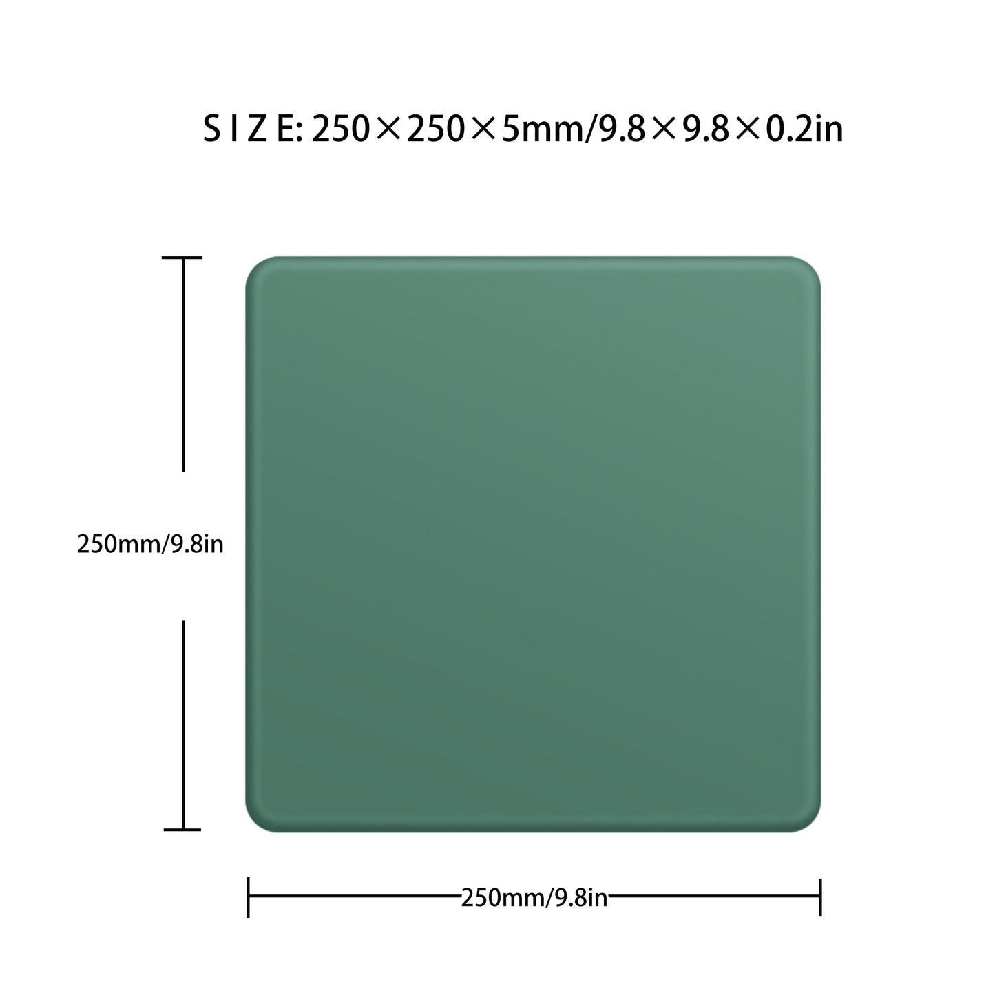 Thick Solid Color Mouse Pad With Smooth Surface And Non Slip Base