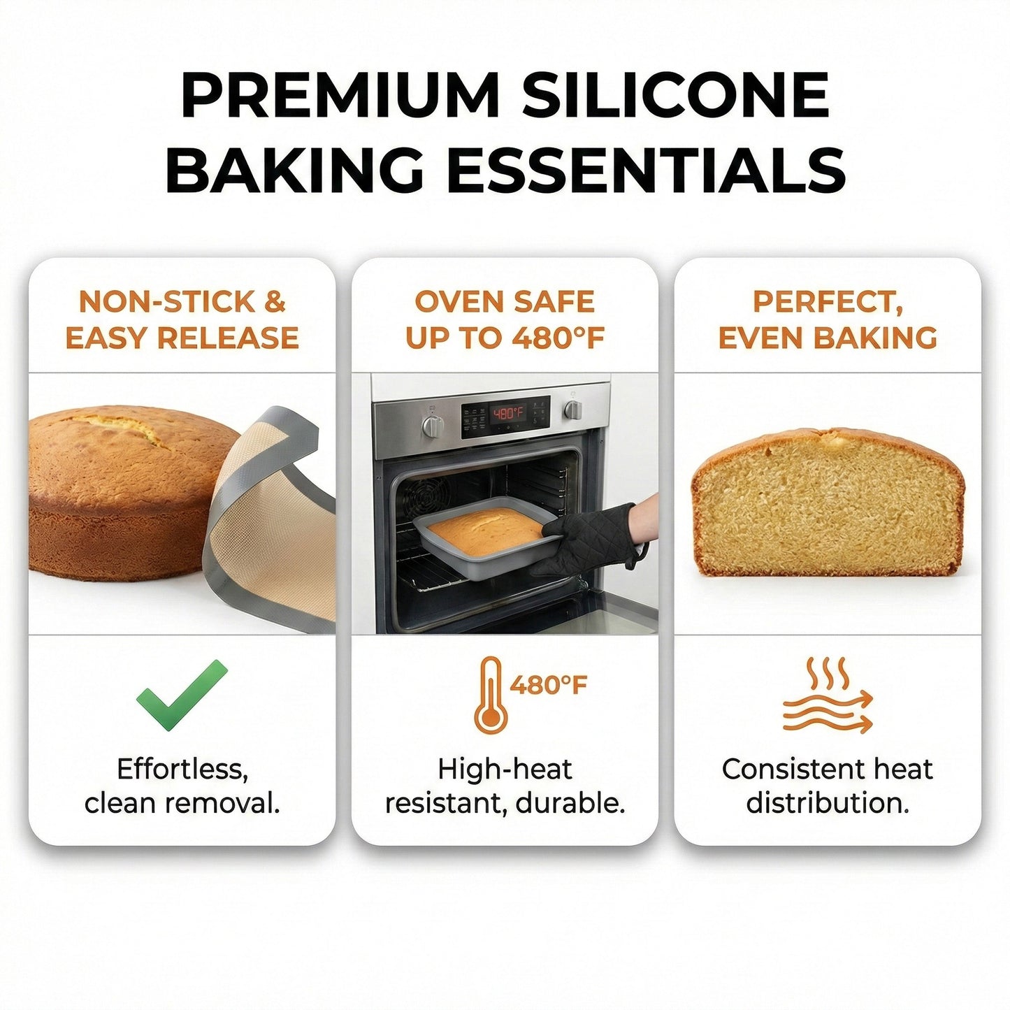 Reusable Cake Pan Liner Ring with Nonstick Mesh Design