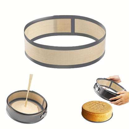 Reusable Cake Pan Liner Ring with Nonstick Mesh Design