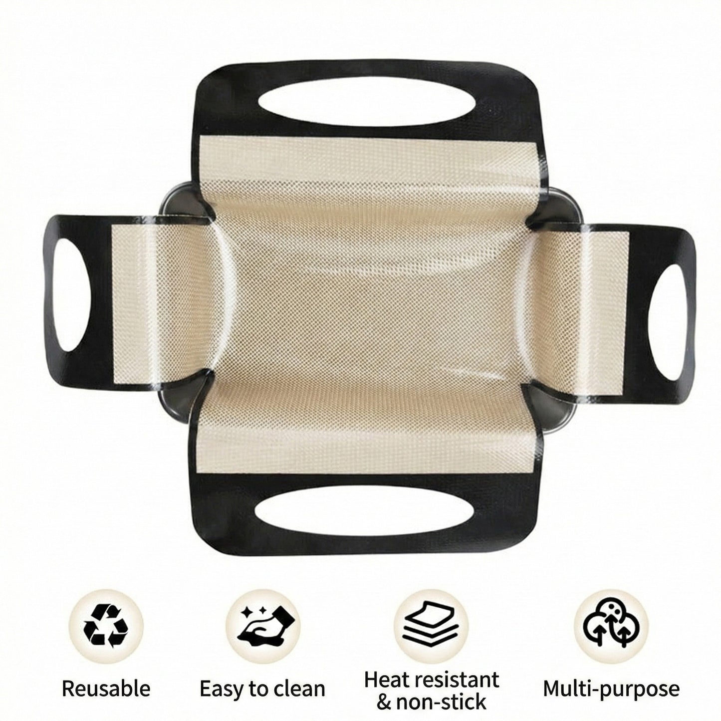 Reusable Loaf Pan Liner with Nonstick Mesh and Lift Handles