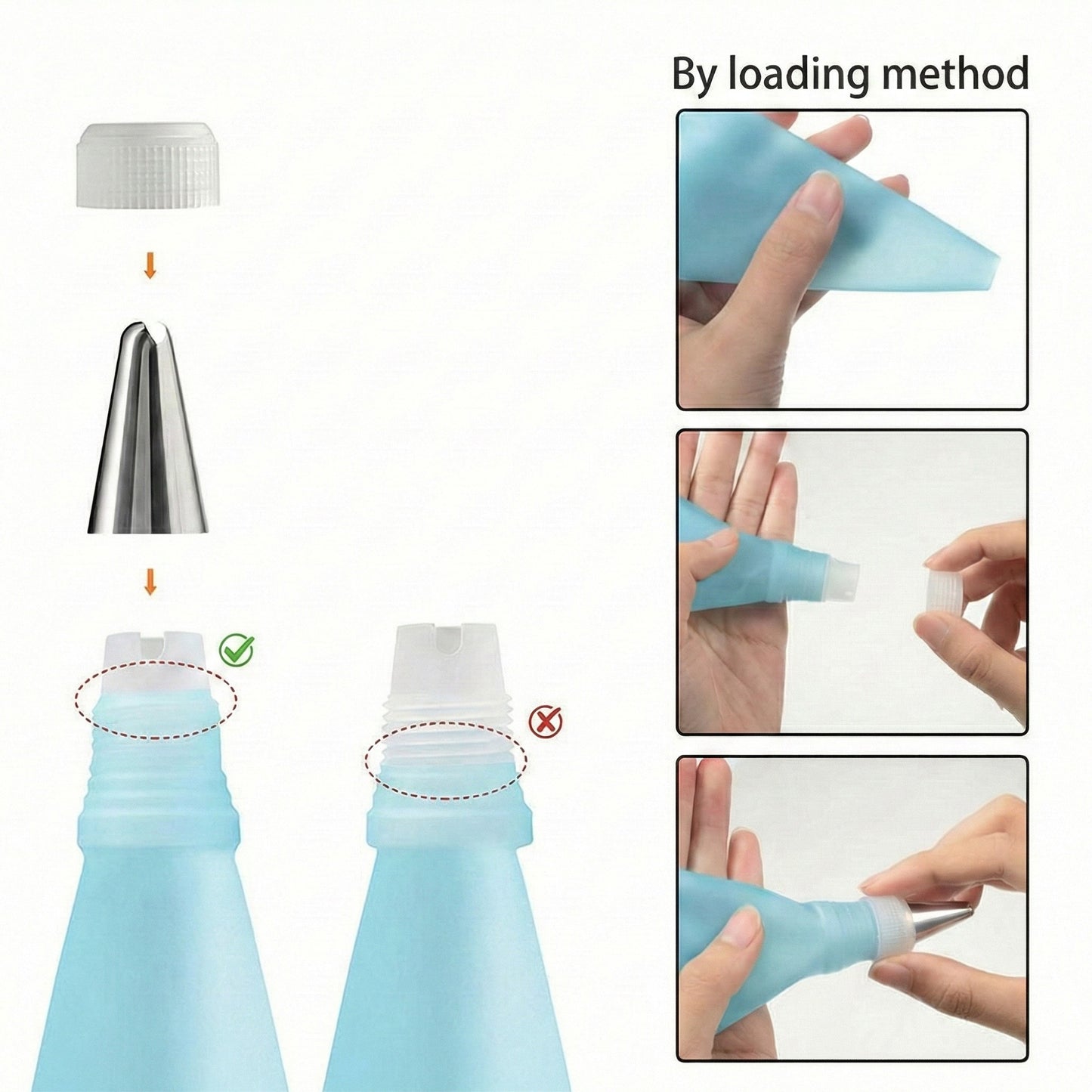 34-Piece Reusable Piping Bag and Decorating Tip Set with Scrapers and Cleaning Brush