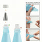 34-Piece Reusable Piping Bag and Decorating Tip Set with Scrapers and Cleaning Brush