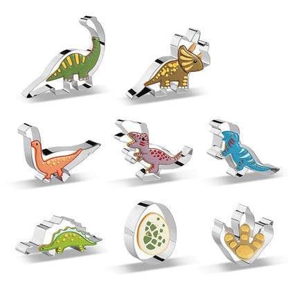 Dinosaur Cookie Cutter Set with Assorted Dino Shapes for Baking and Decorating