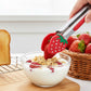 Strawberry Shaped Kitchen Tongs with Non-Slip Grip and Locking Ring