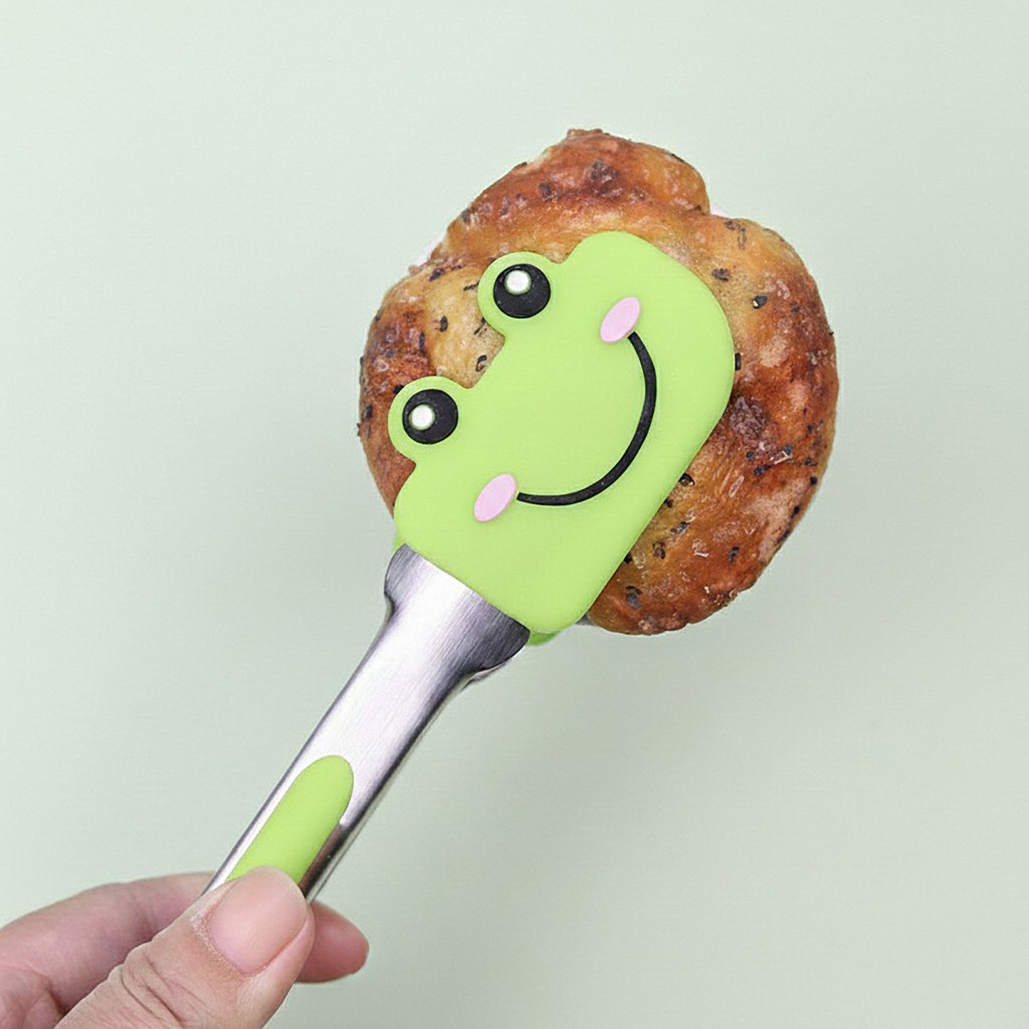 Bear Shaped Kitchen Tongs with Non-Slip Grip and Locking Ring