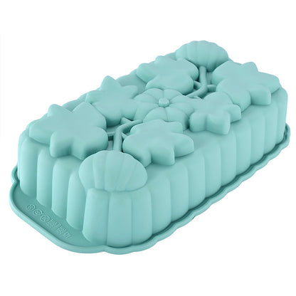 2-Piece Pumpkin and Leaf Silicone Loaf Cake Mold Set Nonstick Fall Baking Pan