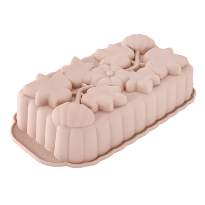 2-Piece Pumpkin and Leaf Silicone Loaf Cake Mold Set Nonstick Fall Baking Pan