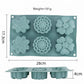 3-Piece Silicone Flower Mold with 6 Floral Cavities Flexible Baking Tray