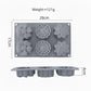 3-Piece Silicone Flower Mold with 6 Floral Cavities Flexible Baking Tray
