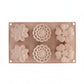 3-Piece Silicone Flower Mold with 6 Floral Cavities Flexible Baking Tray