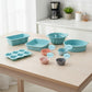 Silicone Bakeware Set with Loaf Pan Bundt Mold Round Pan and Muffin Cups
