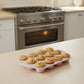 2-Piece Silicone Muffin Pan with 12 Round Cups Flexible Nonstick Bakeware