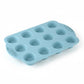 2-Piece Silicone Muffin Pan with 12 Round Cups Flexible Nonstick Bakeware