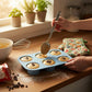 2-Piece Silicone Muffin Pan with 6 Round Cups Flexible Nonstick Bakeware