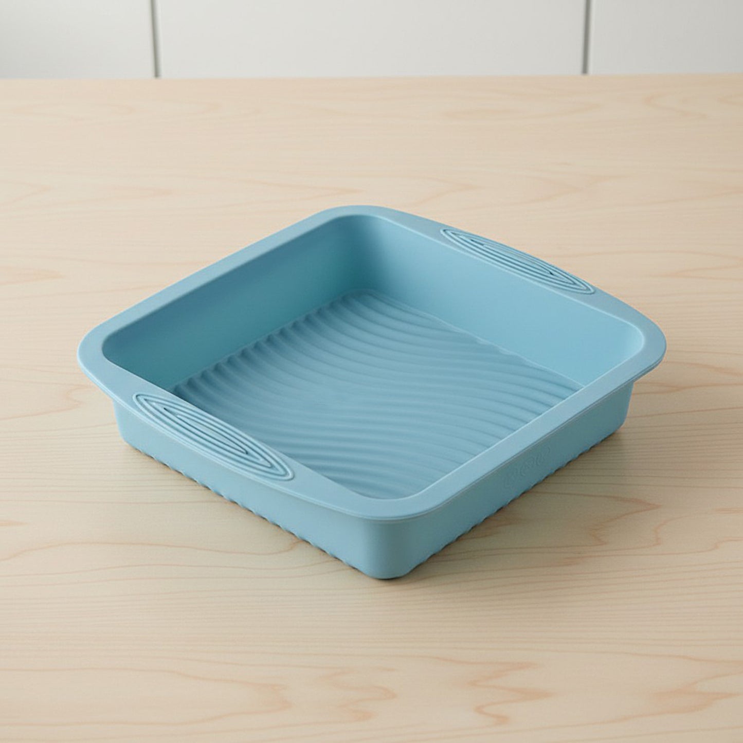 2-Piece Silicone Square Baking Pan with Textured Base and Easy Grip Handles