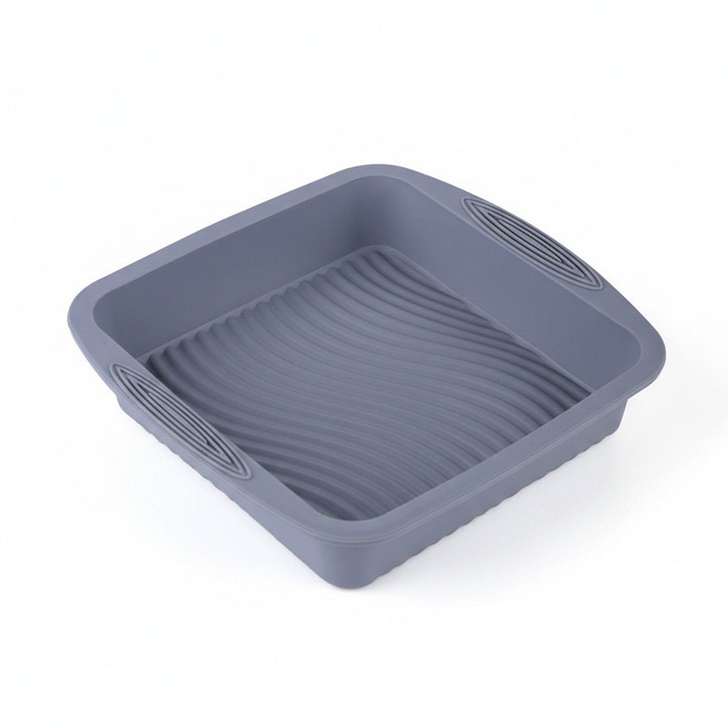 2-Piece Silicone Square Baking Pan with Textured Base and Easy Grip Handles