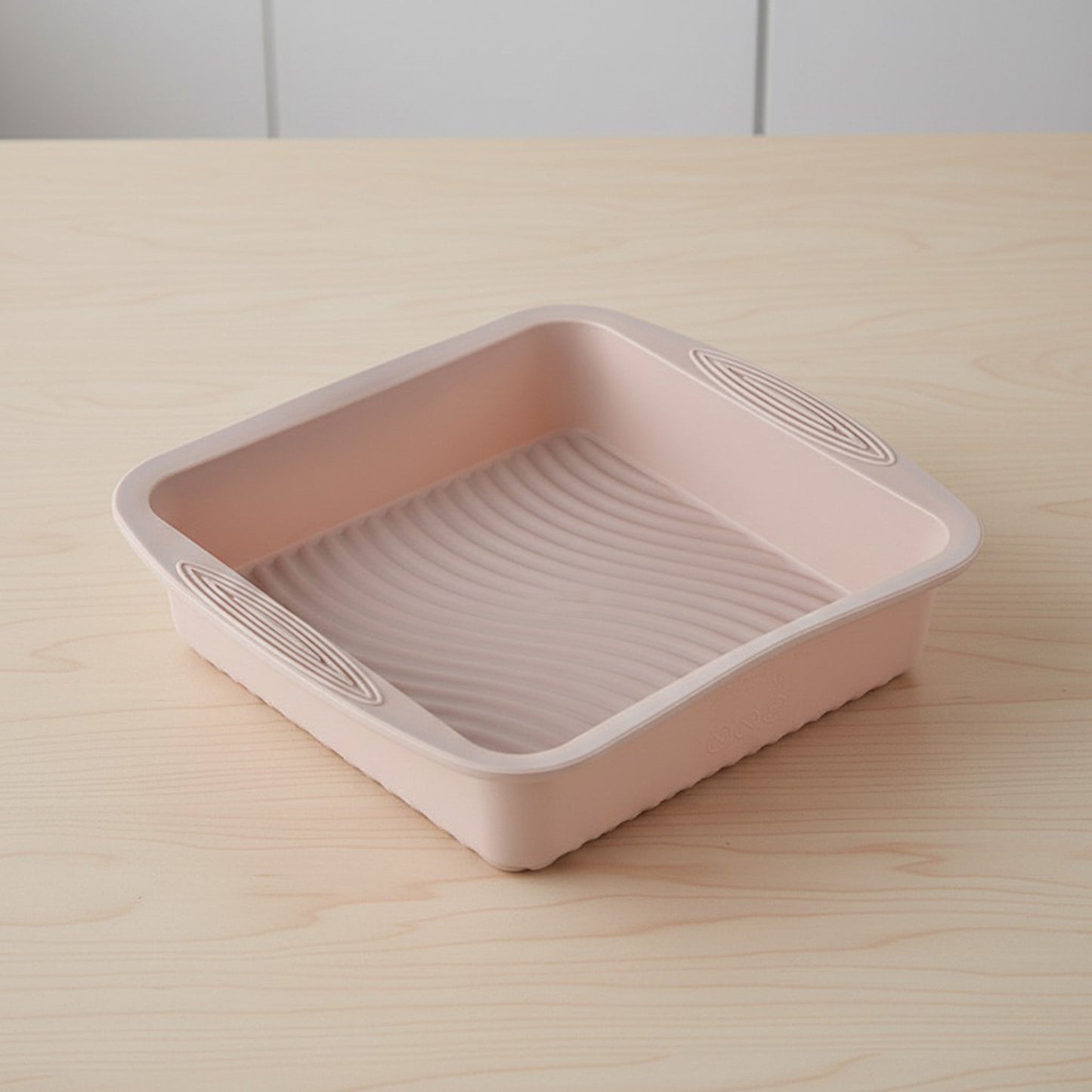 2-Piece Silicone Square Baking Pan with Textured Base and Easy Grip Handles