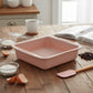 2-Piece Silicone Square Baking Pan with Textured Base and Easy Grip Handles