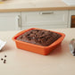 2-Piece Silicone Square Baking Pan with Textured Base and Easy Grip Handles
