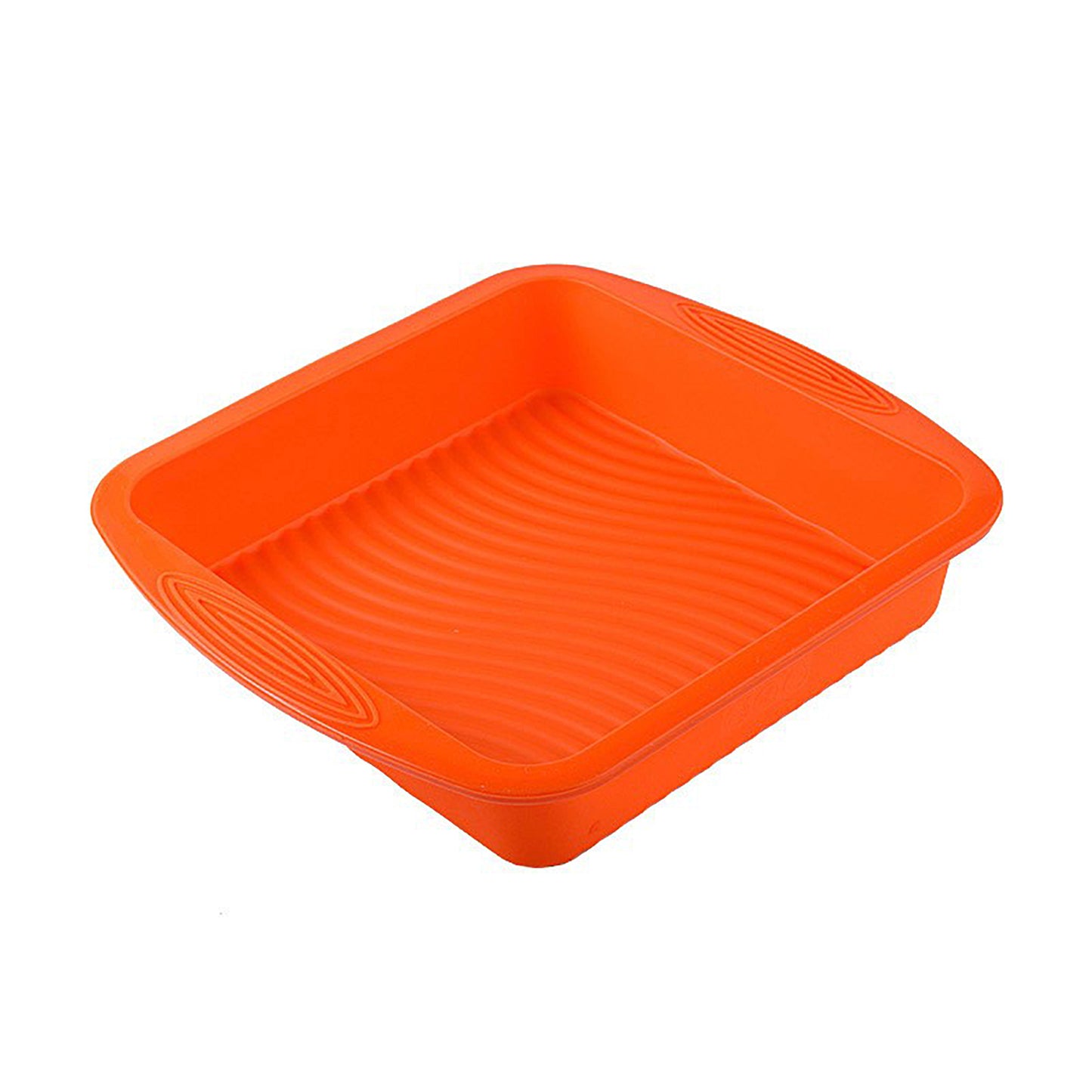 2-Piece Silicone Square Baking Pan with Textured Base and Easy Grip Handles