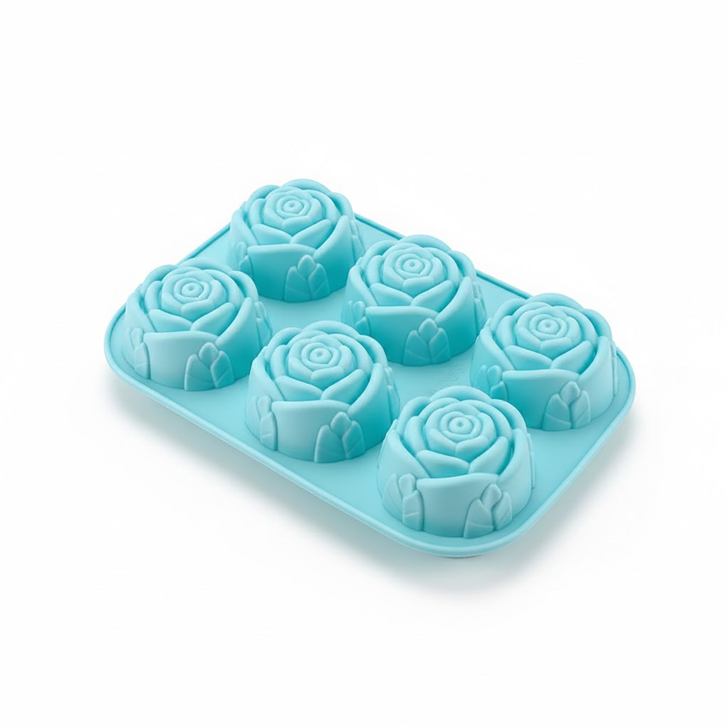 3-Piece Rose Swirl Silicone Baking Mold Set Round Flower Cake Chocolate Candy Soap Mold