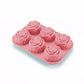 3-Piece Rose Swirl Silicone Baking Mold Set Round Flower Cake Chocolate Candy Soap Mold