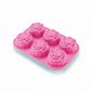 3-Piece Rose Swirl Silicone Baking Mold Set Round Flower Cake Chocolate Candy Soap Mold