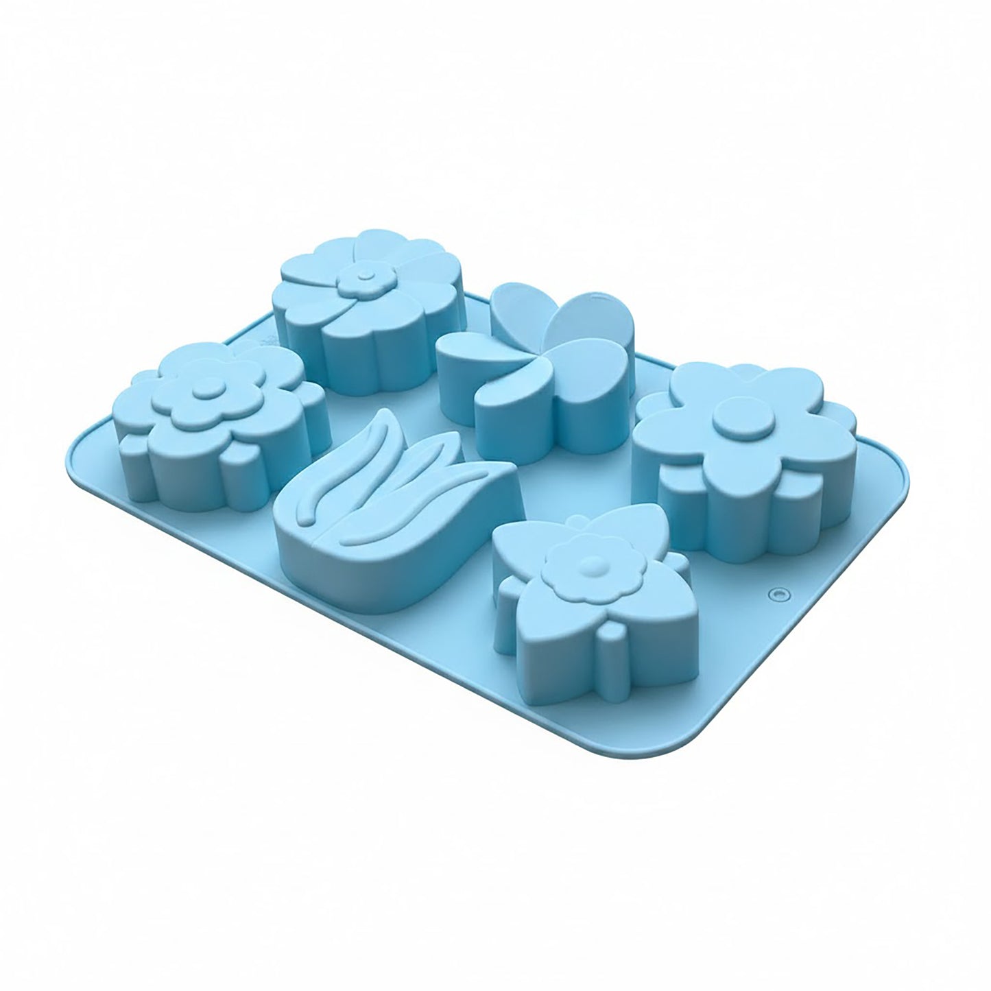 3-Piece Flower Silicone Baking Mold Set Floral Cake Chocolate Candy Soap Mold