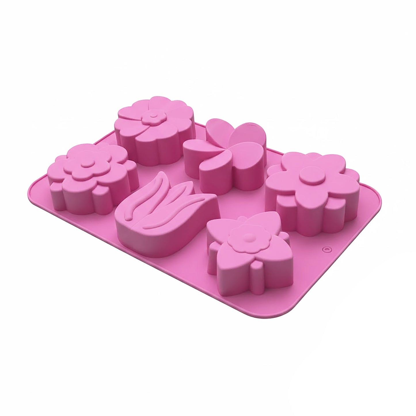 3-Piece Flower Silicone Baking Mold Set Floral Cake Chocolate Candy Soap Mold