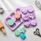 3-Piece Flower Silicone Baking Mold Set Floral Cake Chocolate Candy Soap Mold
