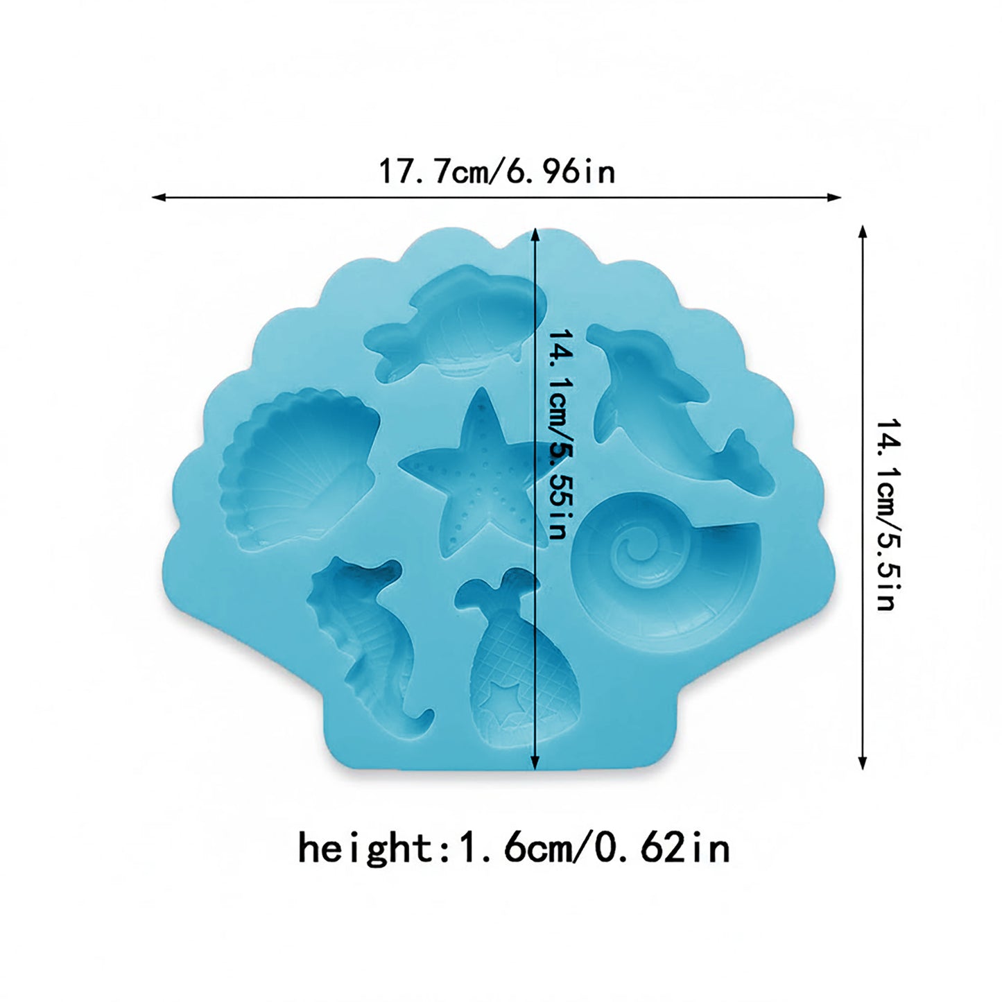 3-Piece Ocean Theme Silicone Baking Mold Set Sea Life Cake Chocolate Candy Soap Mold
