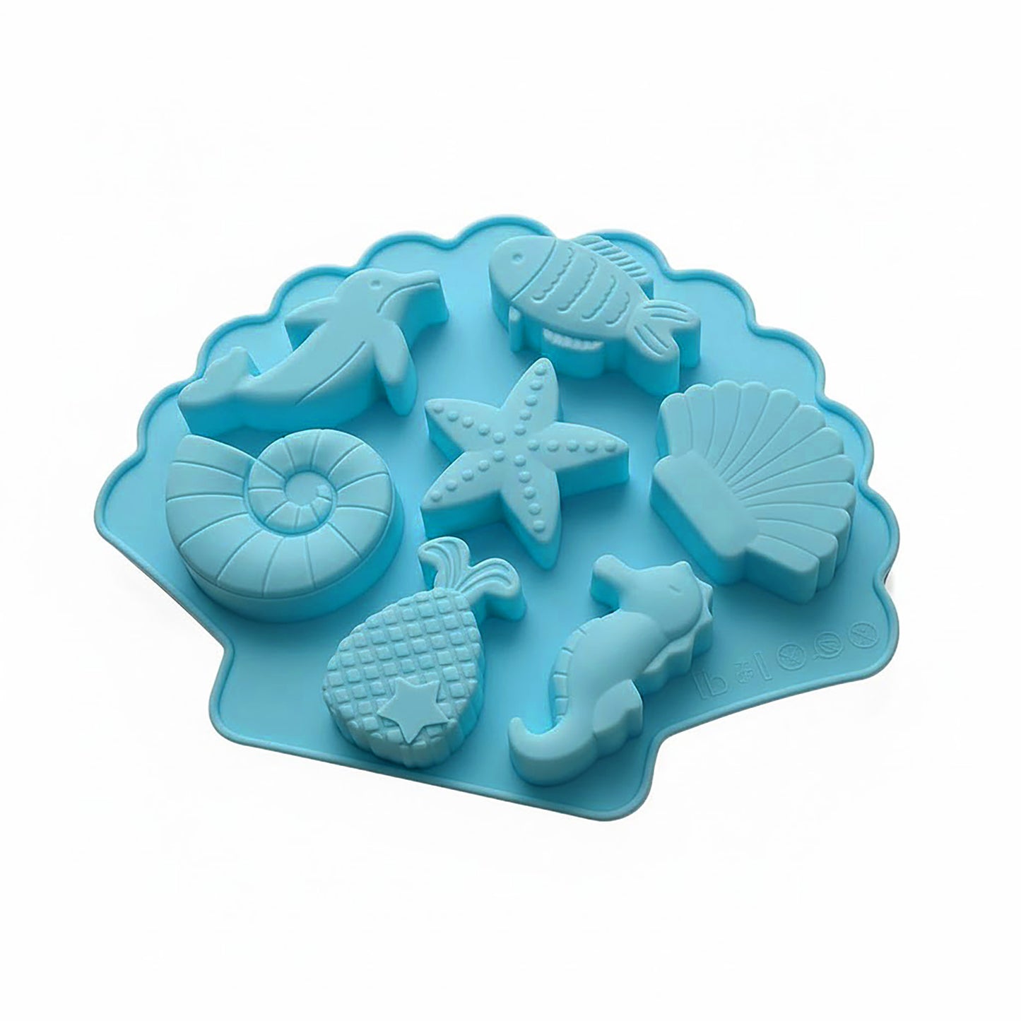 3-Piece Ocean Theme Silicone Baking Mold Set Sea Life Cake Chocolate Candy Soap Mold