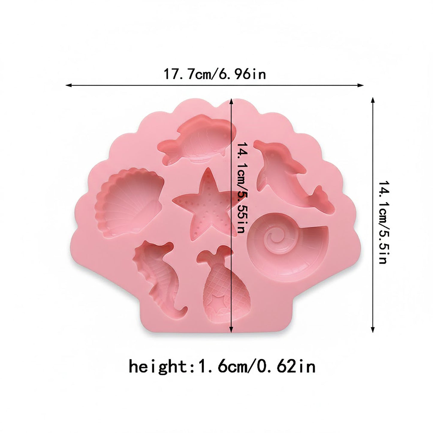 3-Piece Ocean Theme Silicone Baking Mold Set Sea Life Cake Chocolate Candy Soap Mold