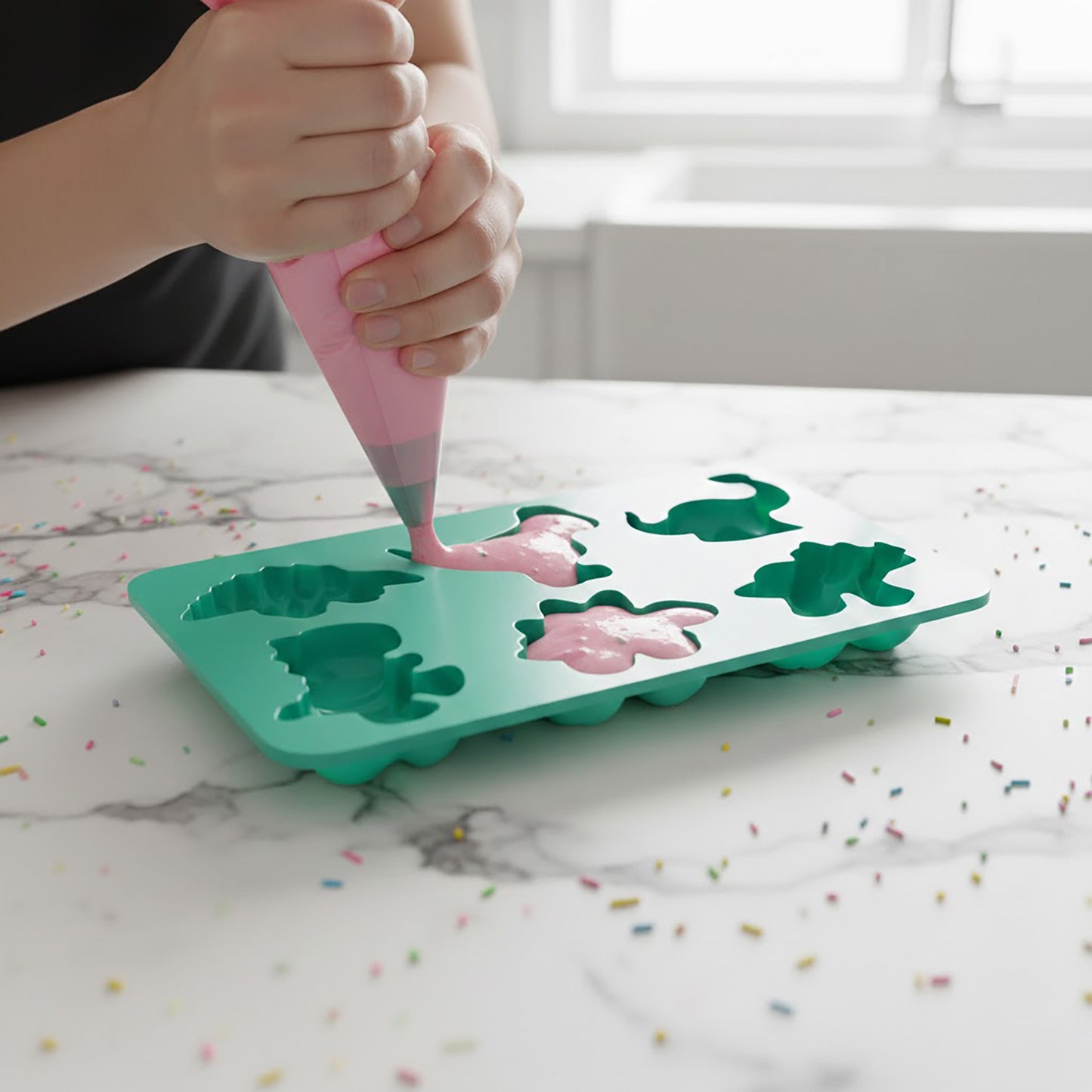 3-Piece Dinosaur Silicone Baking Mold Set Mini Dino Cake Chocolate Candy Soap Mold
